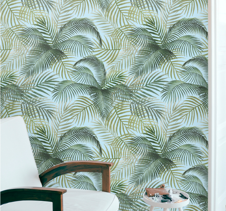 Papier peint nature feuilles de palmier tropicales - TenStickers