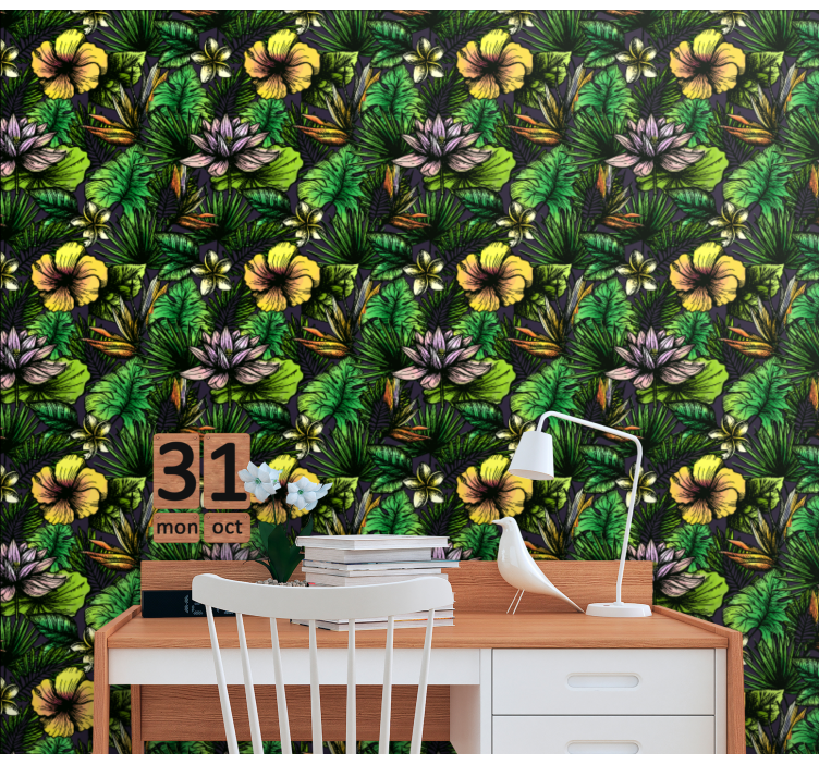 Papier peint nature floraison tropicale - TenStickers