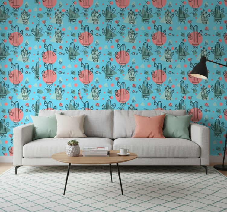 Papier peint nature motif cactus - TenStickers