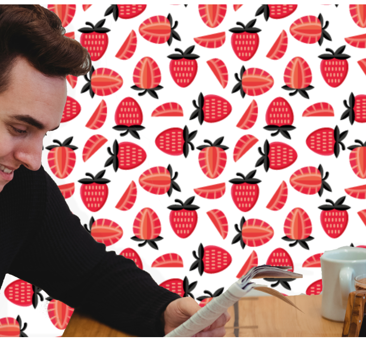 Papier peint nature motif de baies - TenStickers