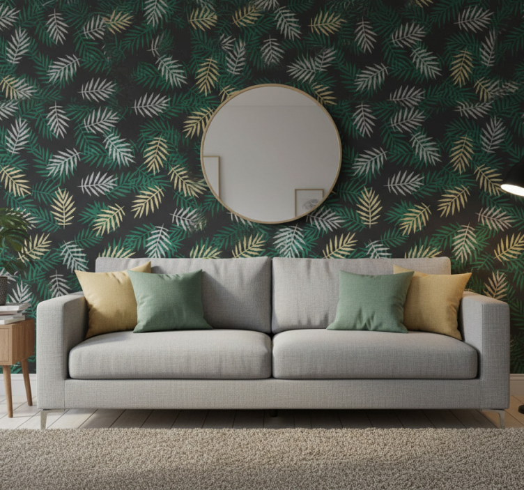 Papier peint nature motif feuillage tropical - TenStickers