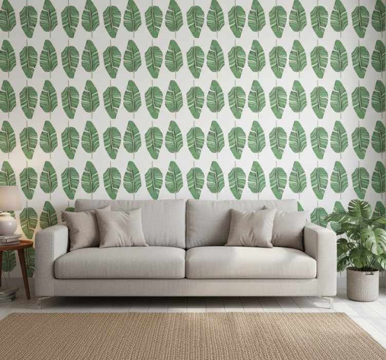 Papier peint nature motif feuilles opulentes - TenStickers
