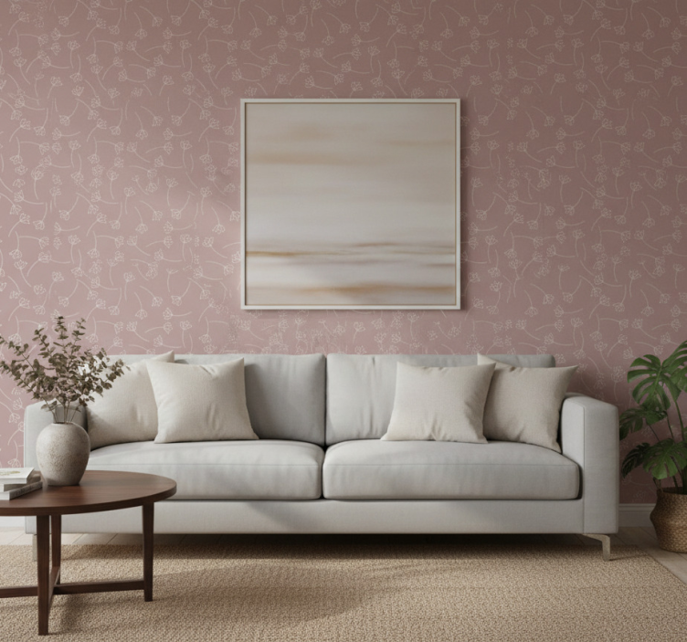 Papier peint nature motif floral doux - TenStickers