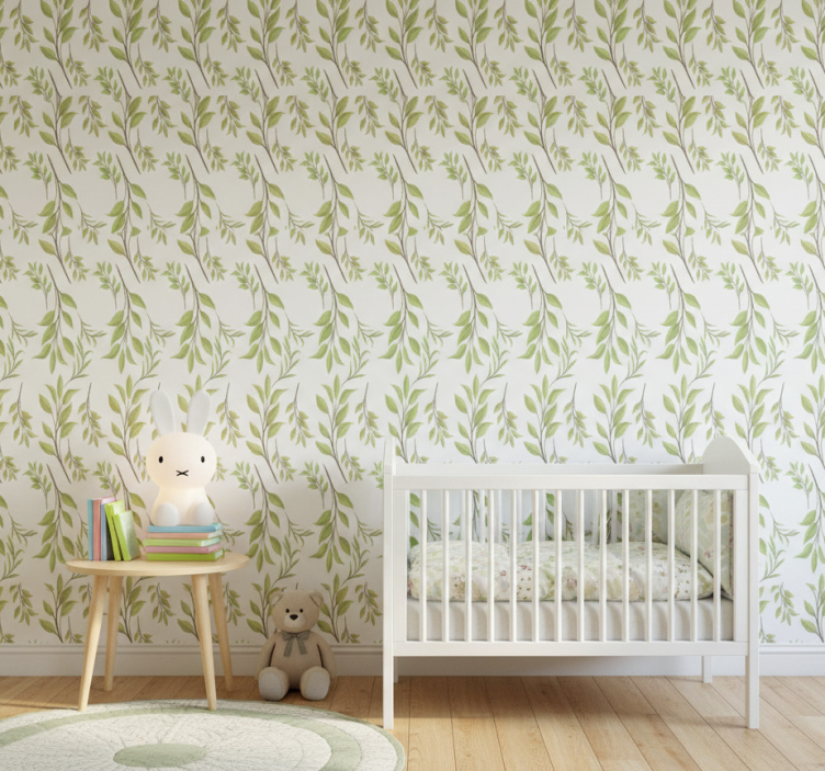 Papier peint nature motif vert luxuriant - TenStickers