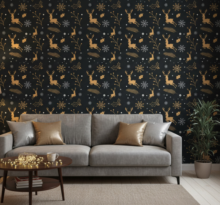 Papier peint noel composition joyeux noël - TenStickers