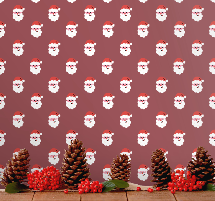 Papier peint noel motif père noël - TenStickers