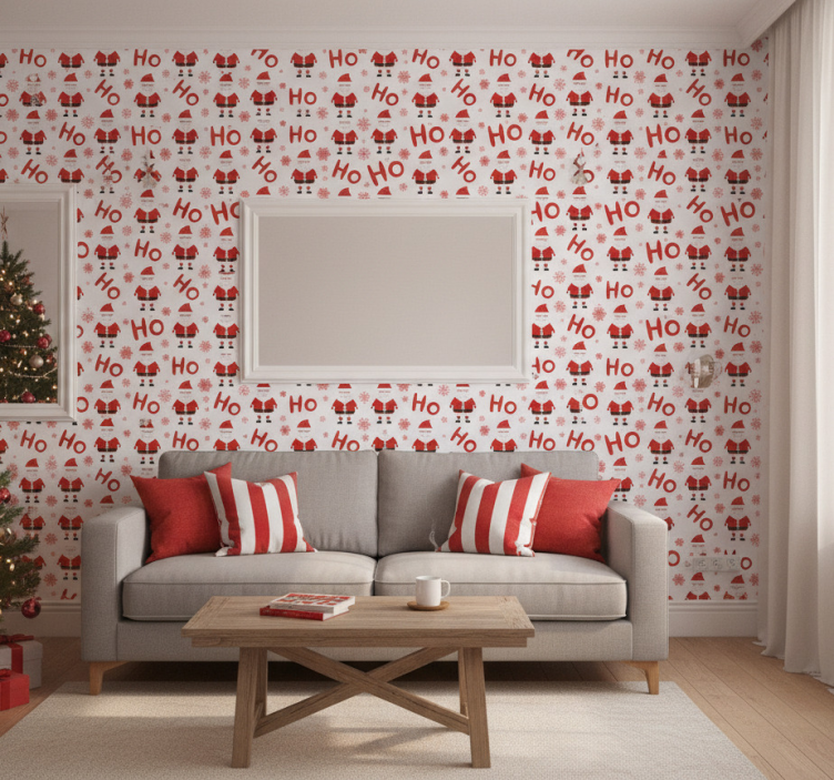 Papier peint noel père noël hohoho - TenStickers