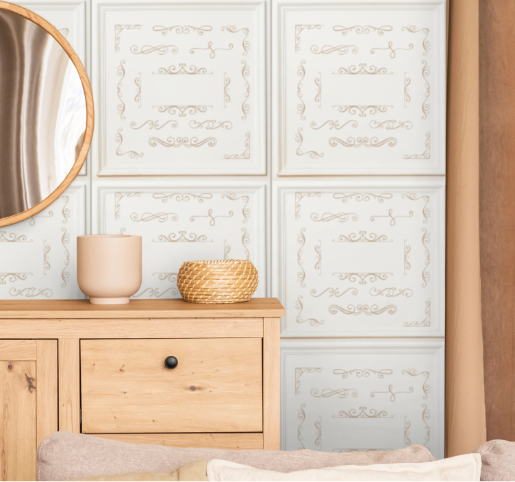 Papier peint carrelage conception élégante et ornée - TenStickers