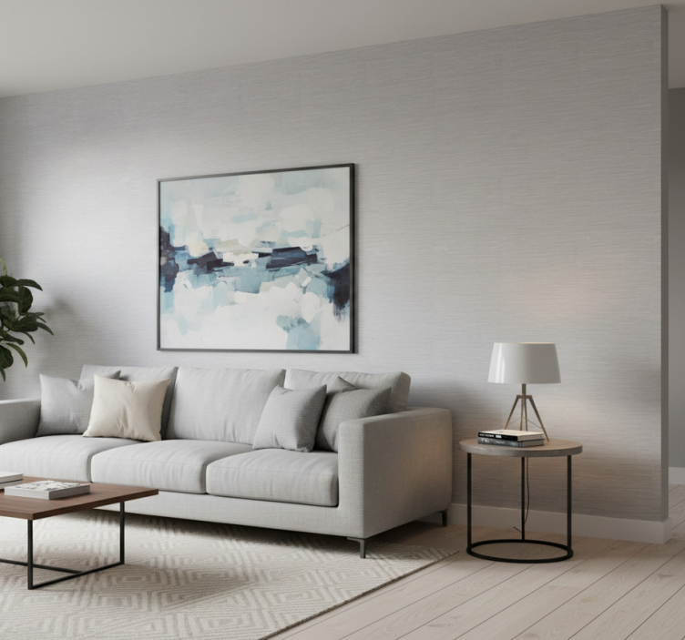 Papier peint ornemental imitation acier gris - TenStickers