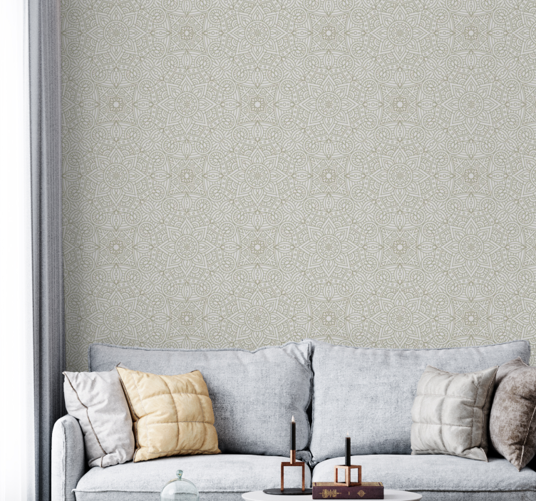 Papier peint ornemental mandalas géométriques - TenStickers