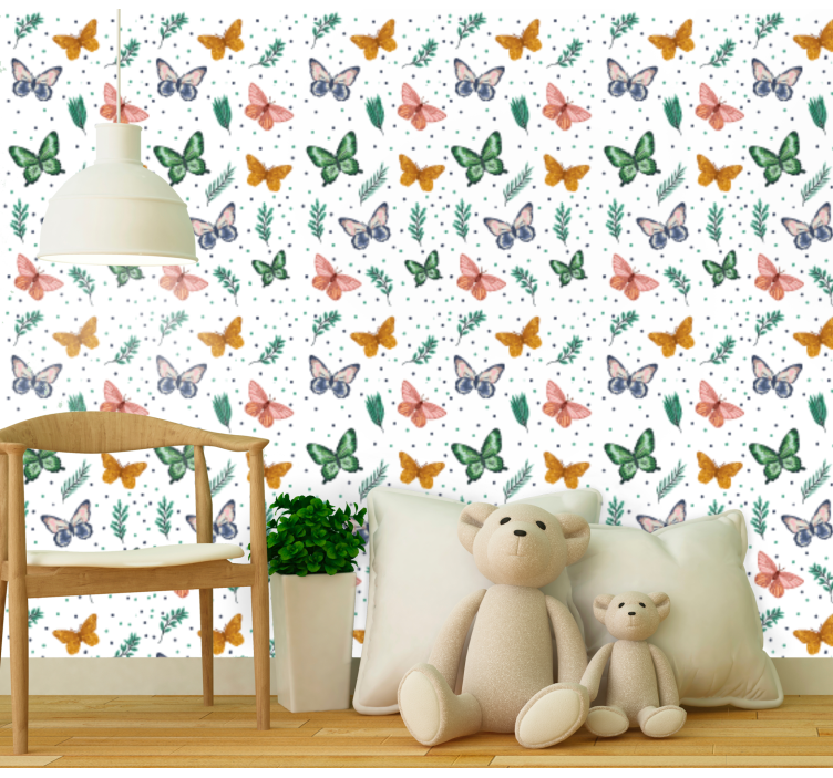 Papier peint papillon dispersion des papillons - TenStickers