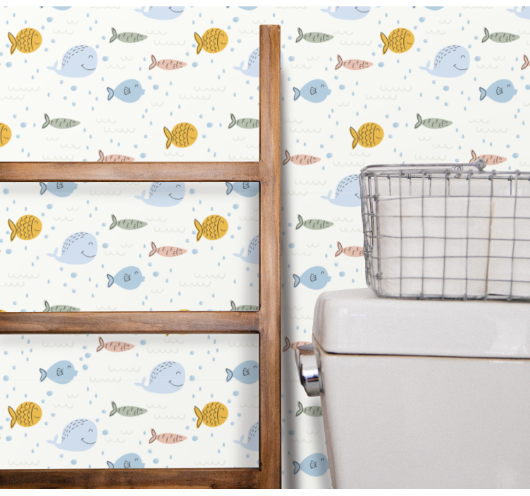 Papier peint poissons motif aquatique - TenStickers