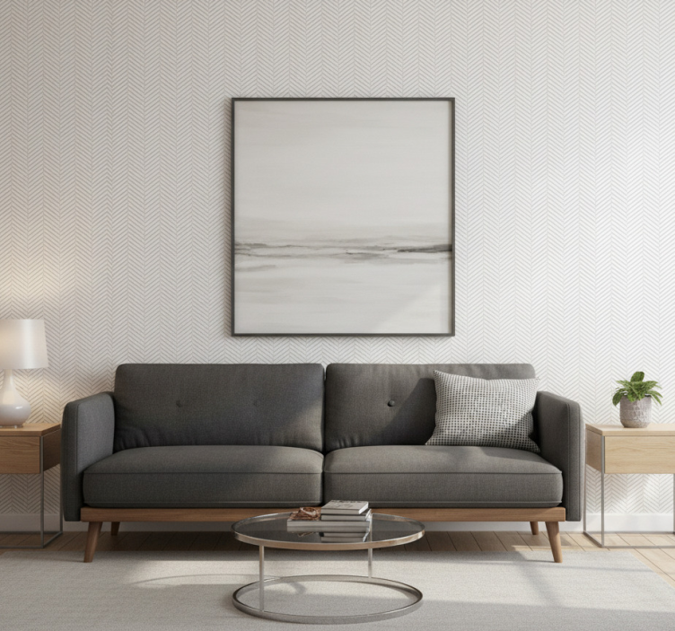 Papier peint rustique lignes grises - TenStickers