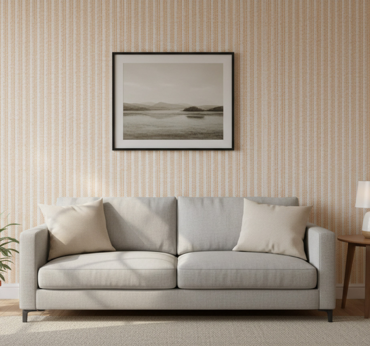 Papier peint rustique rayures verticales marron - TenStickers