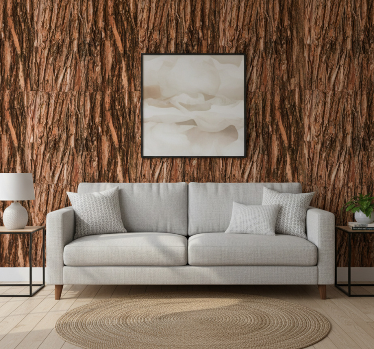 Papier peint salon écorce d'arbre - TenStickers