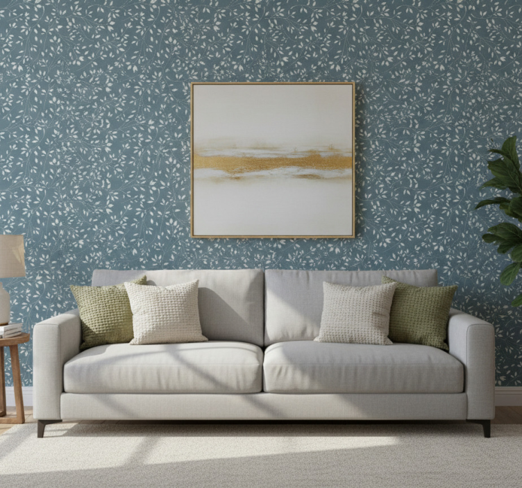 Papier peint salon motif feuillage luxuriant - TenStickers