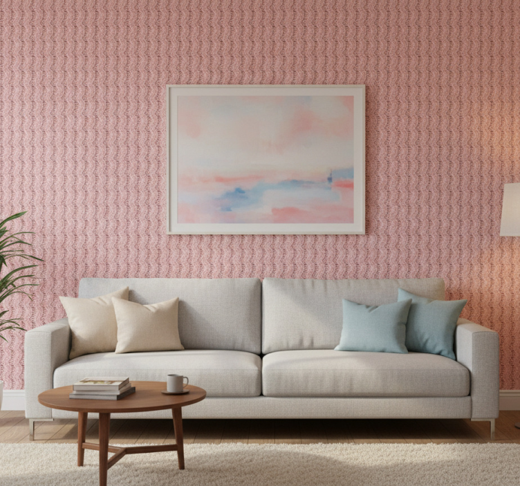 Papier peint salon motif ondulé - TenStickers