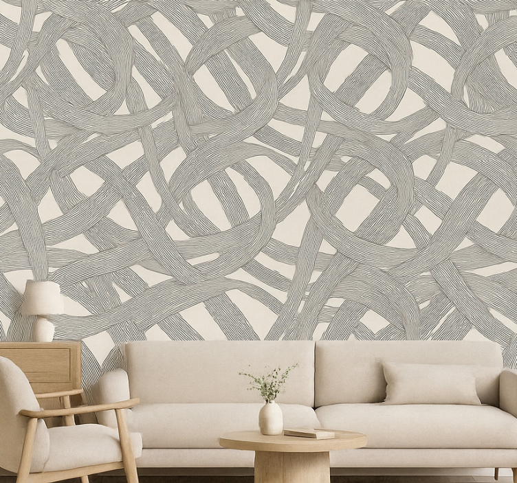 Papier peint salon murales abstraites modernes - TenStickers