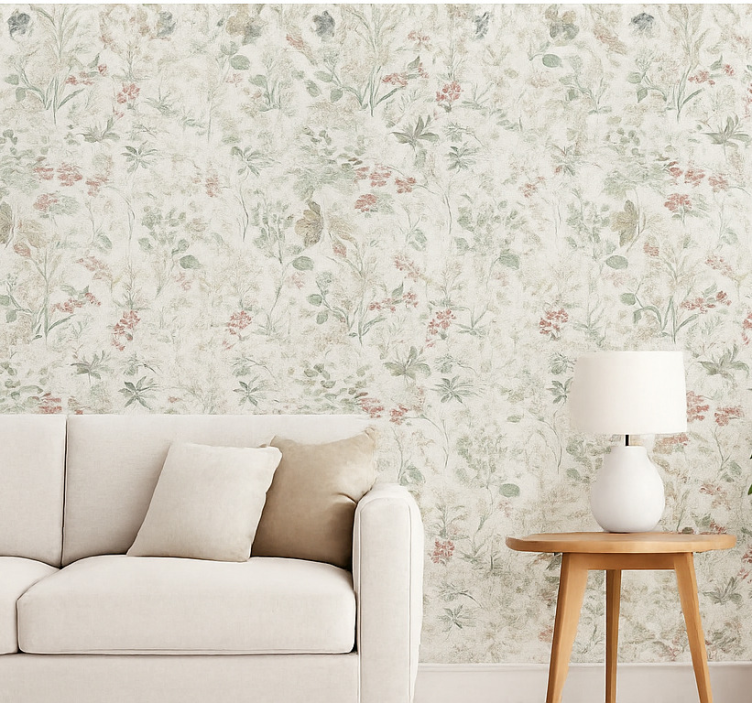 Papier peint salon sentier des prairies d'Été - TenStickers