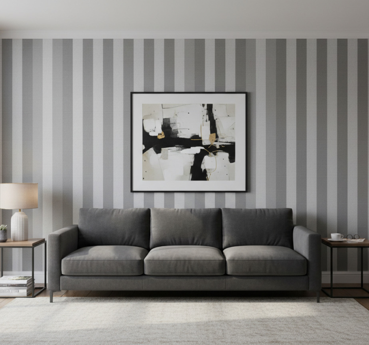 Papier peint salon surface de table rayée - TenStickers