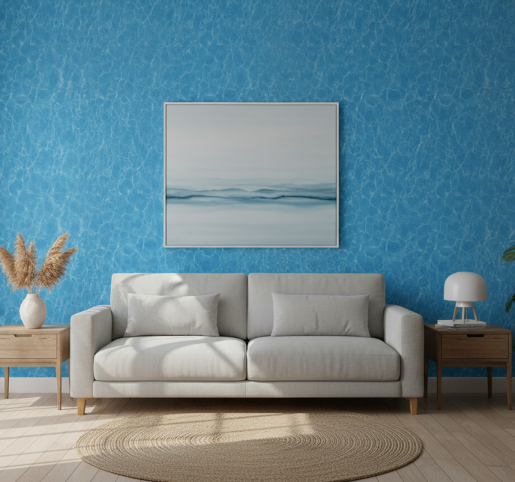 Papier peint salon texture d'eau bleue - TenStickers