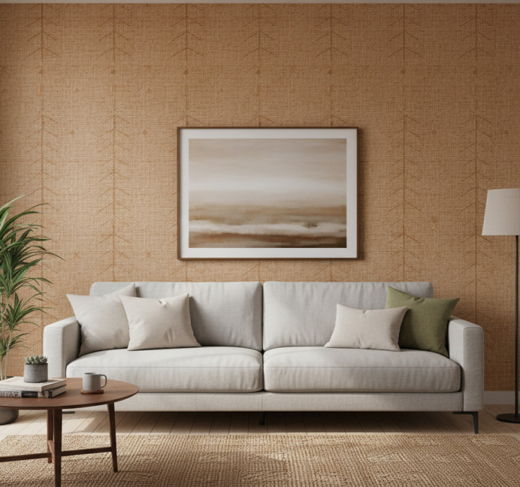 Papier peint salon texture naturelle - TenStickers