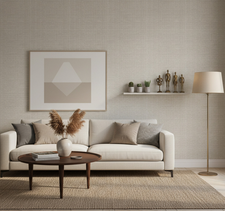 Papier peint salon texture neutre élégante - TenStickers