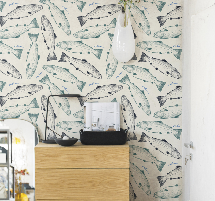 Papier peint animaux beige saumon sauvage - TenStickers