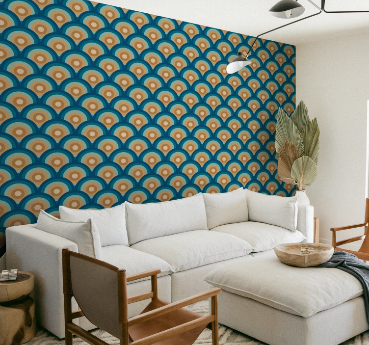 Papier peint tendance rétro des années 60 - TenStickers