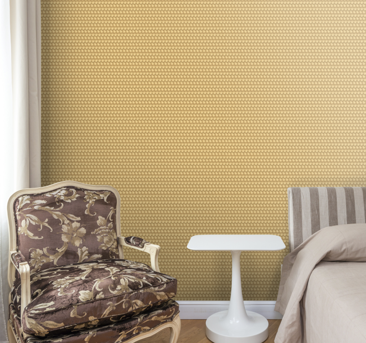 Papier peint beige texture style osier - TenStickers