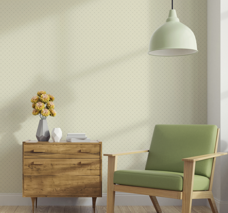 Papier peint vert diamant rétro - TenStickers