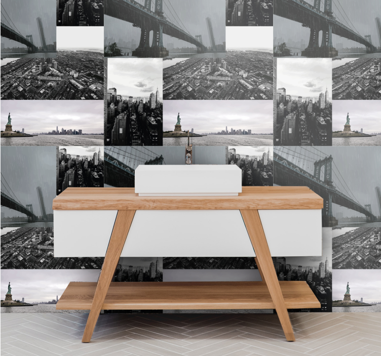 Papier peint ville montage métropolitain - TenStickers