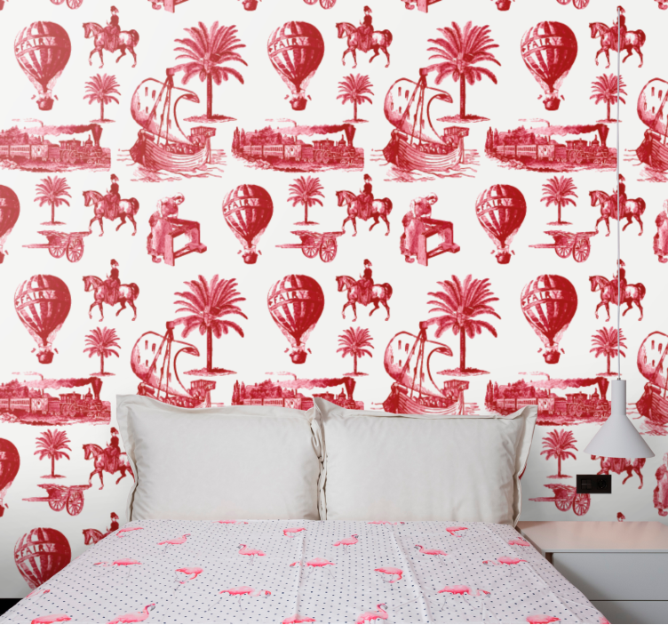 Papier peint vintage scènes de voyages vintage - TenStickers