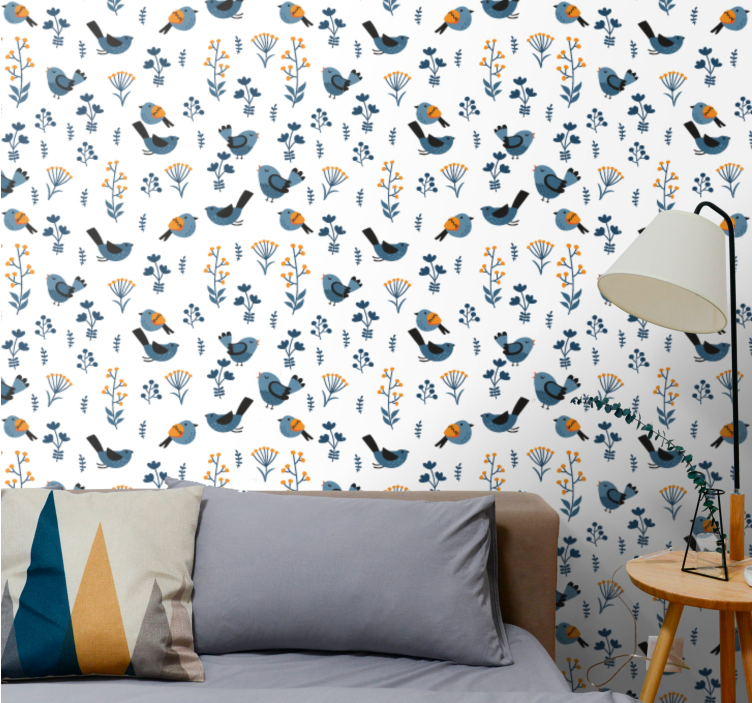 Papier peint chambre  d'oiseaux de printemps - TenStickers