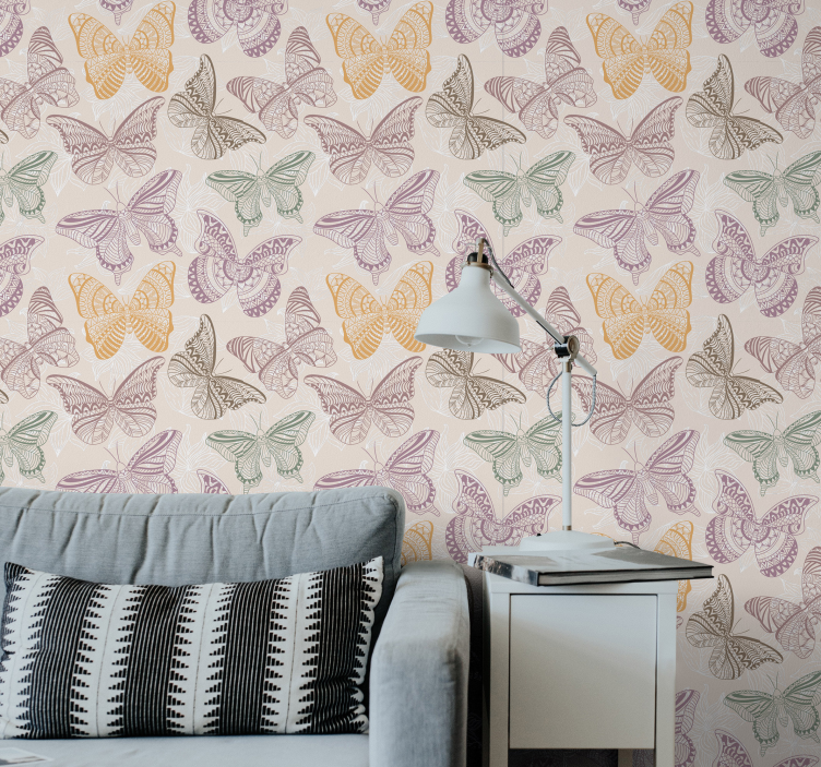 Papier peint papillon Papillons décoratifs colorés - TenStickers