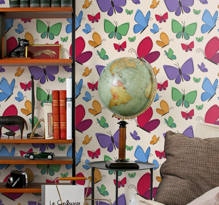 Papier peint papillon Papillons volant pour les enfants - TenStickers