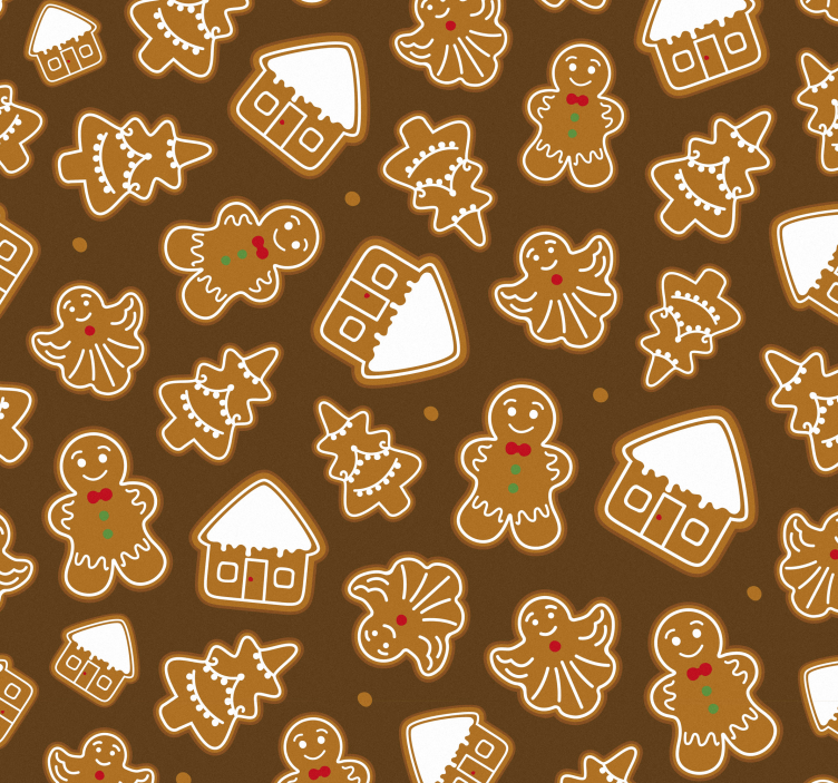 Papier peint salon Biscuits de noël - TenStickers