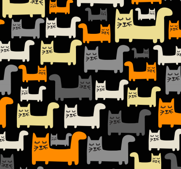 Papier peint chat motif original - TenStickers