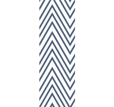 Papier peint rayures motif bleu en zigzag - TenStickers
