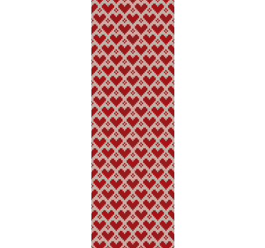 Papier peint salon motif de tissu en forme de cœur - TenStickers