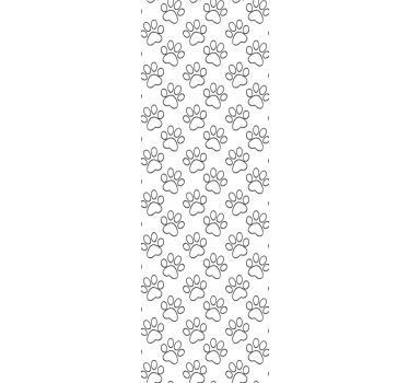 Papier peint chat motif d'empreinte de patte - TenStickers