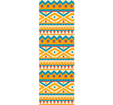 Papier peint ligne horizontale bandes à motifs tribaux - TenStickers