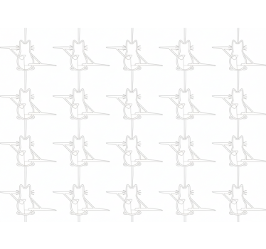 Papier peint chat contour - TenStickers