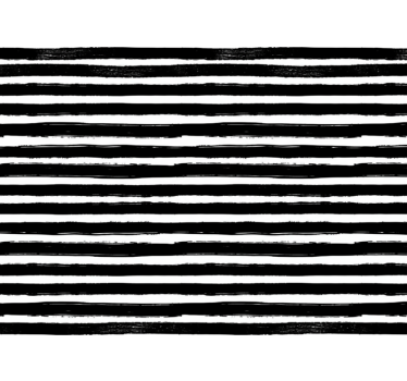Papier peint ligne horizontale rayures noir et blanc - TenStickers