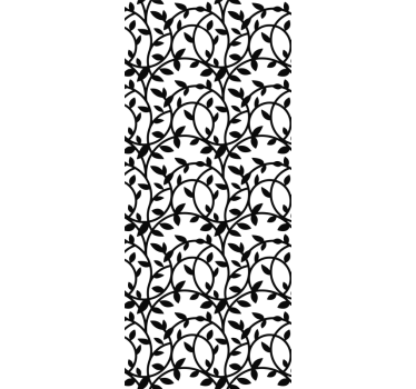Papier peint salon branches noires et blanches - TenStickers