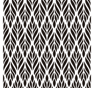 Papier peint salon feuilles noires élégantes - TenStickers
