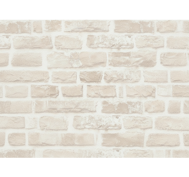 Papier peint salon brique blanche faux effet - TenStickers