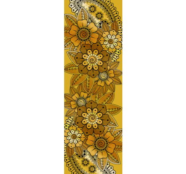 Papier peint fleurs style indien pailey - TenStickers