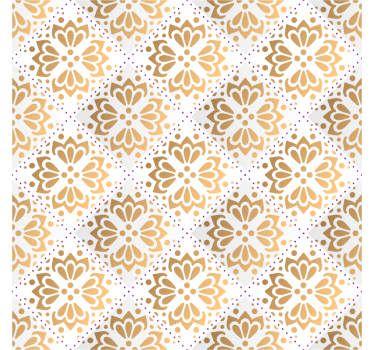 Papier peint salon motif mandala doré - TenStickers
