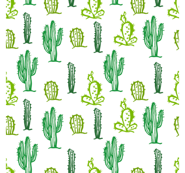 Papier peint salon motif cactus vert - TenStickers
